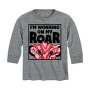 The Lion King - I'm Working on my Roar - Simba - Toddler \u0026 Youth Long Sleeve Graphic T-Shirt